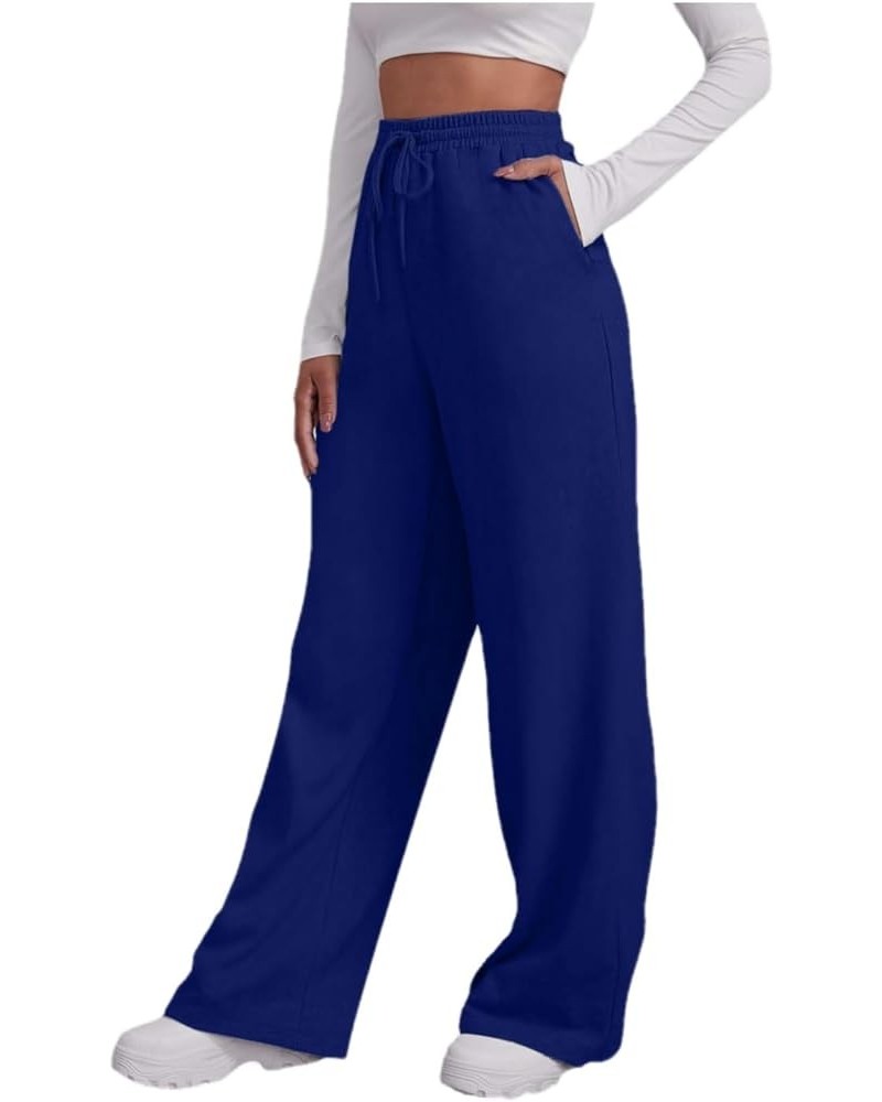 Sweatpants Women Wide Leg Fleece Joggers Sweatpants Baggy Straight Leg Sweatpants with Pockets Elastic Waist Sweatpants C1-na...