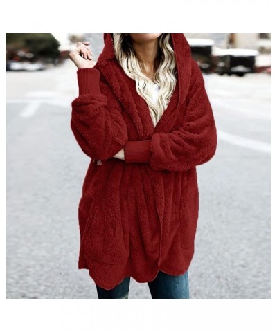 Winter Coats For Women Casual Warm Womens Fleece Jacket 2024 Plus Size Trendy Fuzzy Clothes Casual Outerwear A2wine $30.99 Ja...