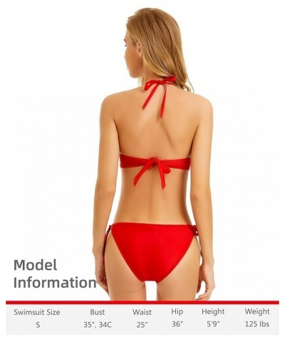 Women's Flounce Cutout One Piece Swimsuit Sexy Monokini Bathing Suit Red $17.84 Swimsuits