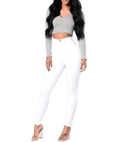 Womens Skinny Jeans High Waisted Stretch Slim Denim Butt Lift Pencil Pants Black High Rise White $18.40 Jeans