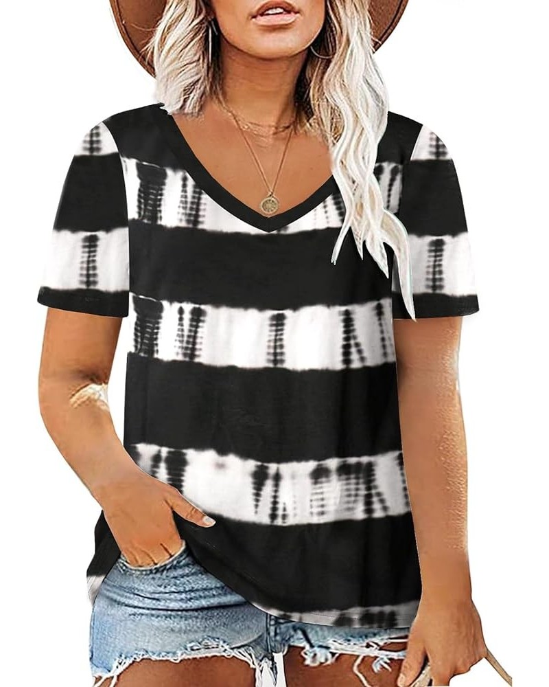 Plus Size Tops for Women Summer Tie Dye T Shirts 09_tie Dye_zh $11.75 T-Shirts