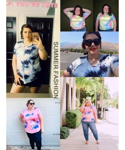 Plus Size Tops for Women Summer Tie Dye T Shirts 09_tie Dye_zh $11.75 T-Shirts