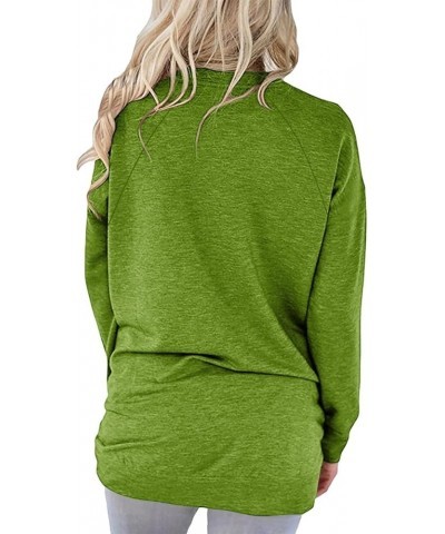 Long Sleeve Tops For Women Fall Basic Loose Fit Sweatshirts Blouse Casual Oversized Holiday Tops 15green $9.75 Shirts