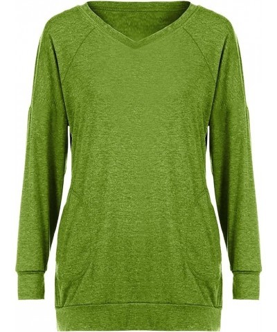 Long Sleeve Tops For Women Fall Basic Loose Fit Sweatshirts Blouse Casual Oversized Holiday Tops 15green $9.75 Shirts