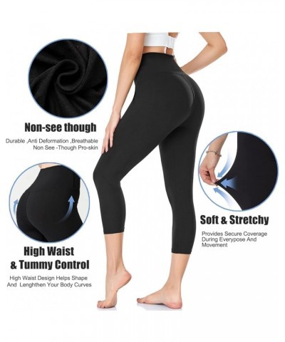 Leggings for Women Non See Through-Workout High Waisted Tummy Control Black Tights Yoga Pants Capri-white Small-Medium $7.50 ...