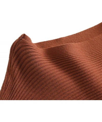 Womens Oversized Lightweight Boat Neck Dolman Batwing Sweater Fall Winter Casual Slouchy Knitted Pullovers Caramel&black $14....