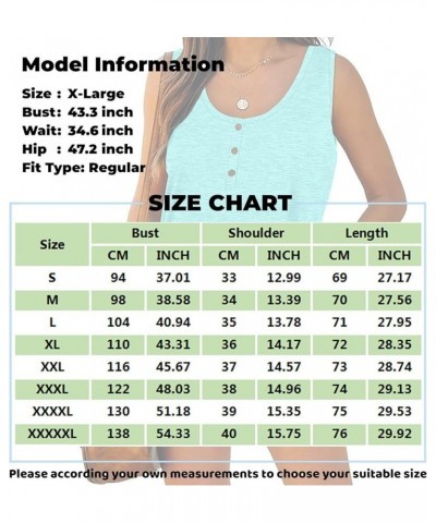 Womens 2023 Trendy Floral Tank Tops Summer Casual Sleeveless Basic Cami Top Half Button Down Blouses Henley Shirts 4-light Bl...