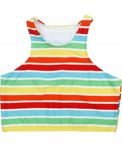 Women's Halter Top Swim Suit with UPF 50+ Sun Protection Rainbow $19.60 Swimsuits