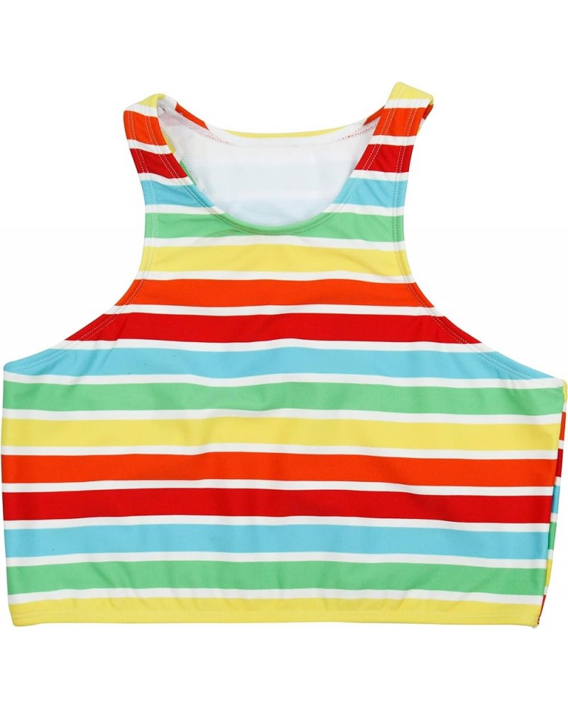 Women's Halter Top Swim Suit with UPF 50+ Sun Protection Rainbow $19.60 Swimsuits