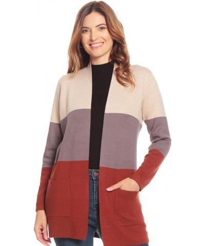 Fall Cardigan Sweaters for Women - Lightweight, Cozy Cardigan with Long Sleeves - Soft Cable Knit Open Front Sweater Brown $2...