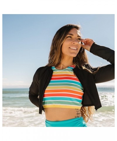 Women's Halter Top Swim Suit with UPF 50+ Sun Protection Rainbow $19.60 Swimsuits