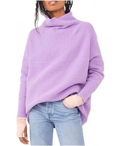 Women's Ottoman Slouchy Sweater Glowing Grape $34.19 Tops