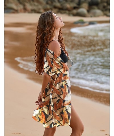 Women's Chiffon Sheer Cardigan Cover Ups Print6 $9.00 Swimsuits