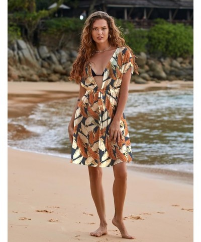 Women's Chiffon Sheer Cardigan Cover Ups Print6 $9.00 Swimsuits