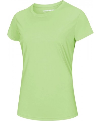 Women's Short Sleeve T-Shirts UPF 50+ Sun Protection Quick Dry Athletic Running Workout Rash Guard Tops Light Green $9.83 Act...