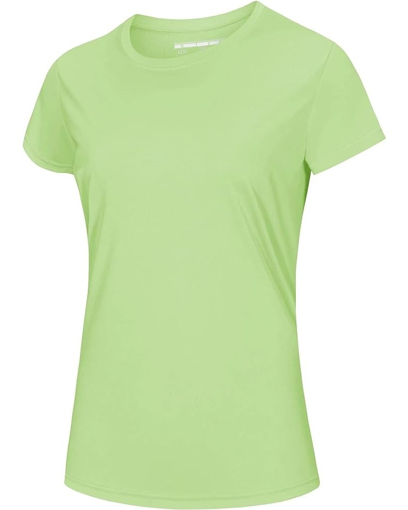 Women's Short Sleeve T-Shirts UPF 50+ Sun Protection Quick Dry Athletic Running Workout Rash Guard Tops Light Green $9.83 Act...