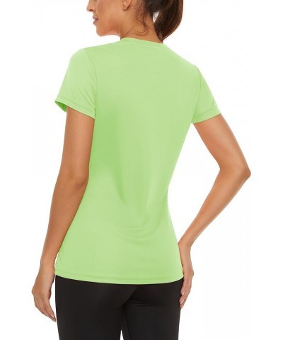 Women's Short Sleeve T-Shirts UPF 50+ Sun Protection Quick Dry Athletic Running Workout Rash Guard Tops Light Green $9.83 Act...