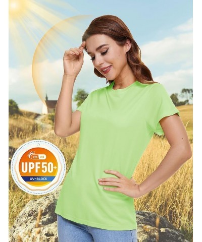 Women's Short Sleeve T-Shirts UPF 50+ Sun Protection Quick Dry Athletic Running Workout Rash Guard Tops Light Green $9.83 Act...