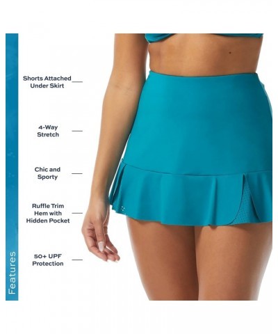 Serena Skort — Quick Dry Swim Skirt with Hidden Pocket in Shorts for Swimming or Pickleball Lagoon $38.22 Swimsuits