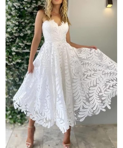 Strapless Lace Prom Off Shoulder Short Formal Evening Sweetheart Ball Gowns Tea Length Cocktail Party Dress Gold $44.10 Dresses