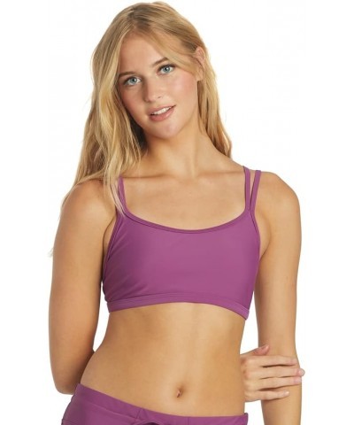 Active Double Cross Workout Bikini Top Amethyst $14.55 Swimsuits