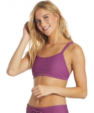 Active Double Cross Workout Bikini Top Amethyst $14.55 Swimsuits