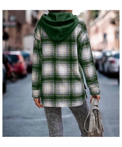 Women's Plaid Patchwork Hooded Sweatshirts Casual Long Sleeve Loose Fashion Hoodie Pullover Shirts Tops A-green $12.99 Hoodie...