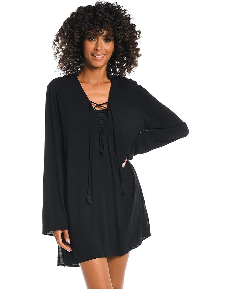 Women's Tunic Swimsuit Cover Up Black//Beachcomber Basics $9.22 Swimsuits