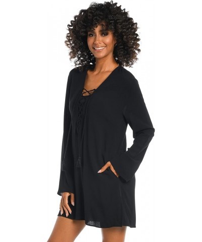 Women's Tunic Swimsuit Cover Up Black//Beachcomber Basics $9.22 Swimsuits