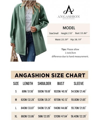 Women Casual Blazer Jacket - Long Sleeve Open Front Cardigan Lapel Button Work Office Blazers with Pockets Green $24.74 Suits