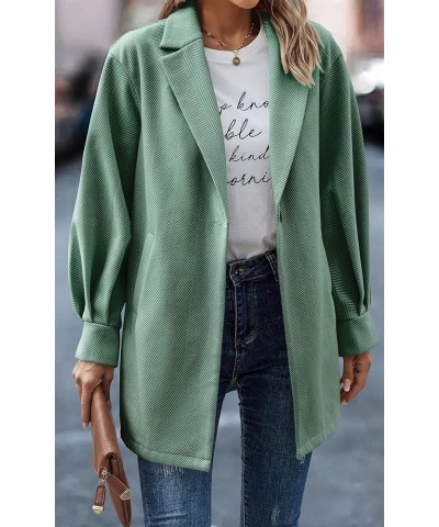 Women Casual Blazer Jacket - Long Sleeve Open Front Cardigan Lapel Button Work Office Blazers with Pockets Green $24.74 Suits