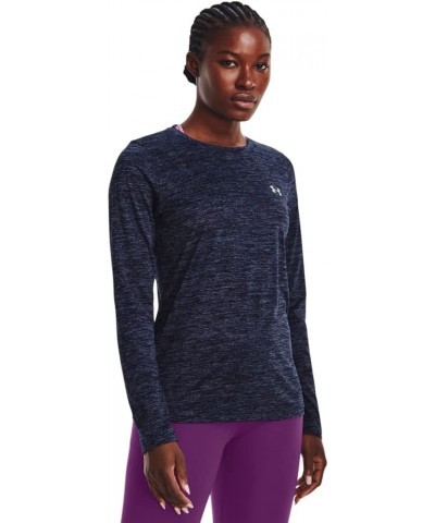 UA Tech™ Twist Crew (411) Midnight Navy / Cadet / Metallic Silver Medium $10.81 Activewear