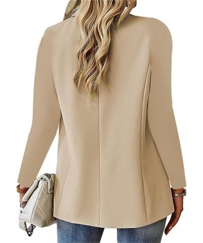 Womens Casual Business Blazers Work Office Casual Suit Jacket Long Sleeve Trendy Blazer Jacket Open Front Cardigan A-beige $2...