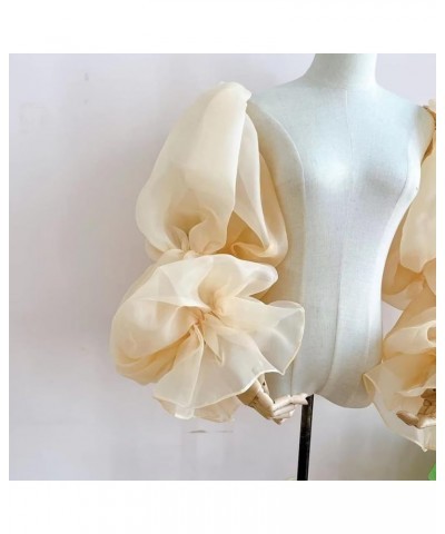 Puffy Detachable Sleeves for Wedding Dresses Organza Bride Sleeves Removable Sheer Full Sleeves Bridal Accessories Black $18....