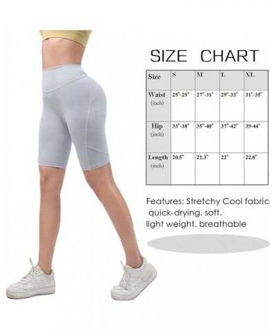 Women Workout Yoga Shorts - Premium Soft Solid Stretch Cheerleader Running Dance Volleyball Short Pants Gray Blue 5 $7.27 Act...