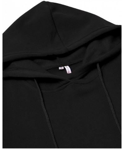 Women's Casual Hooded Hoodie Long Sleeve Sweater Pocket Bodycon Tunic Dress Top Black $15.67 Hoodies & Sweatshirts