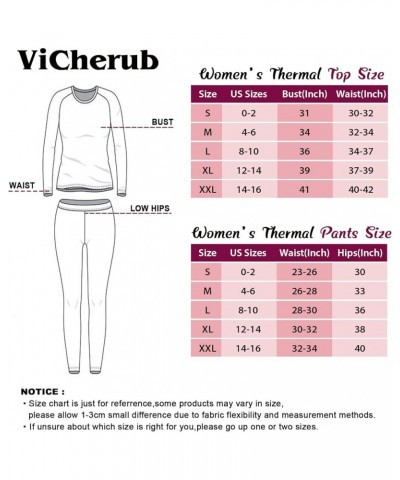 Thermal Underwear Set for Women Long Johns Base Layer Fleece Lined Top Bottom Cream White $11.60 Underwear