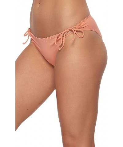 Women's Mina Tie Side Bikini Bottoms - Full Coverage Women's Bathing Suit Bottom with Side Tie String Canyon Clay | Saltwater...