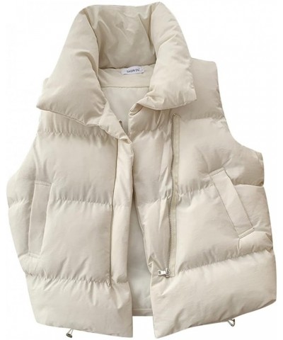 Women's Puffer Coat 2022 Autumn Winter Ladies Oversized Solid Puff Women's Down Jacket Coat Mid-Length White $14.81 Jackets