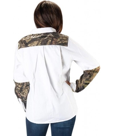 Women's Signature Cotton Twill Rugged Field Hunting Shooting Shirt, Mossy Oak Camo Breakup Country - White $32.95 Blouses