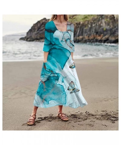 Womens Summer Dresses 2024 Crew Neck Casual Sleeveless High Waist A-Line Party Cocktail Swing Maxi Dres 07-multicolor $9.24 A...