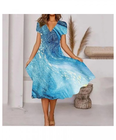 Dresses for Women 2023 Plus Size Elegant Long Wedding Guest Dresses Floral Flowy Spring Dresses Summer Dresses 4-blue $15.11 ...