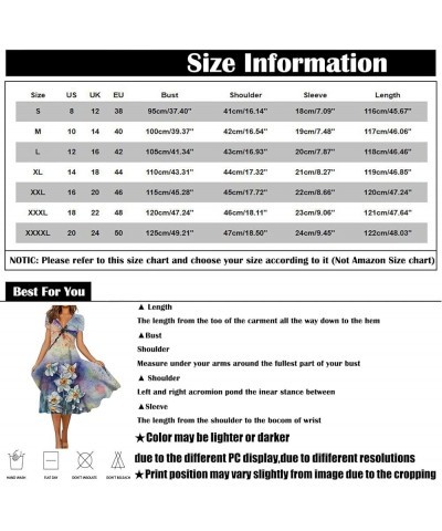 Dresses for Women 2023 Plus Size Elegant Long Wedding Guest Dresses Floral Flowy Spring Dresses Summer Dresses 4-blue $15.11 ...