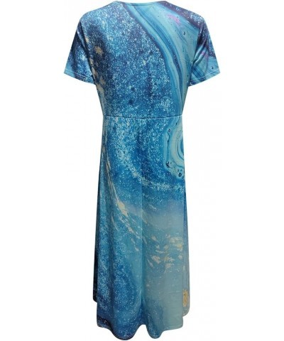 Dresses for Women 2023 Plus Size Elegant Long Wedding Guest Dresses Floral Flowy Spring Dresses Summer Dresses 4-blue $15.11 ...