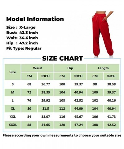 Womens Joggers with Pockets Fleece Lined High Waisted Sweatpants Comfy Elastic Waist Jogging Pants Sweat Pants E012- Dark Pur...