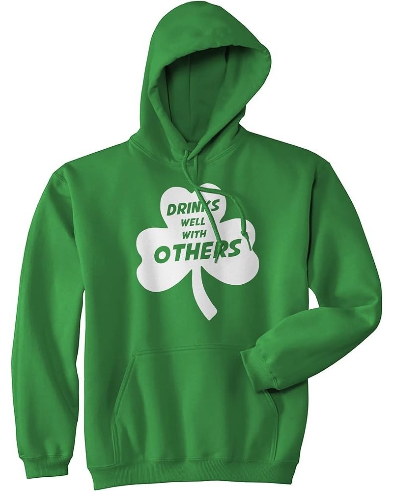 Funny Saint Patricks Day Hoodies Irish Sweatshirts for St Pattys Day Party Fun Drinking Hoodie Green - Drinks Well $19.37 Swe...