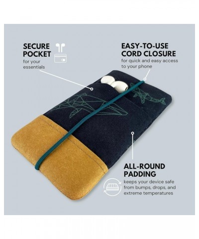 Kuratist - Cell Phone Pouch | Soft Case Protection – iPhone 12/13 Mini Compatible & Other Models - (Small, Anchor Love) Small...