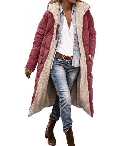 Women Long Down Coat Winter Warm Hooded Maxi Length Puffer Jacket Overcoat Cotton Padded Thicken Parka Outwear Z-01 Red $26.9...