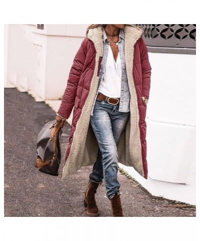 Women Long Down Coat Winter Warm Hooded Maxi Length Puffer Jacket Overcoat Cotton Padded Thicken Parka Outwear Z-01 Red $26.9...