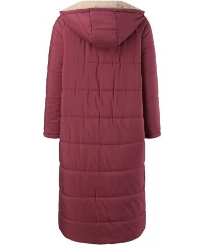 Women Long Down Coat Winter Warm Hooded Maxi Length Puffer Jacket Overcoat Cotton Padded Thicken Parka Outwear Z-01 Red $26.9...